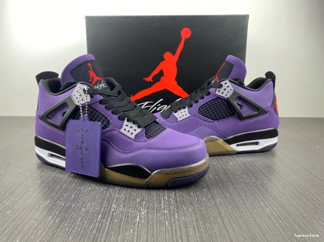 HYPE 766296 Purple 4 Retro Scott Travis Jordan Family) LN4 (Friends and 0822